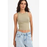 DeFacto Slim Fit Halter Yaka Fitilli Atlet A8859AX25AU - Haki-KH459