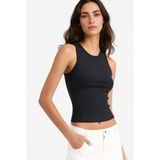 DeFacto Slim Fit Halter Yaka Fitilli Atlet A8859AX25AU - Siyah-BK81 - XL