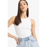 DeFacto Slim Fit Halter Yaka Fitilli Atlet A8859AX25SP - XL - Ekru-ER105