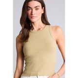 DeFacto Slim Fit Halter Yaka Fitilli Atlet A8859AX26SM - Bej-BG795 - 2XL