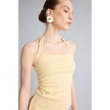 DeFacto Slim Fit Halter Yaka Kum Beji Atlet I2209AX26AU - Bej-BG807