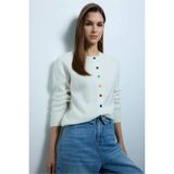 DeFacto Slim Fit Hırka Ekru, XL, H1373AX26SP, Ekru-ER105, Kadın