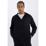 Defacto Slim Fit Kapüşonlu Sweatshirt, M, A6956AX25SP, Siyah, Erkek