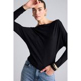 DeFacto Slim Fit Kayık Yaka Uzun Kollu Tişört H6216AX26SP - Siyah-BK81