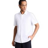 DeFacto Slim Fit Kısa Kollu Gömlek, L, G9830AX26SP, Ekru, Erkek