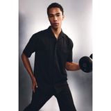 DeFacto Slim Fit Kısa Kollu Gömlek, S, G9830AX26SP, Siyah, Erkek