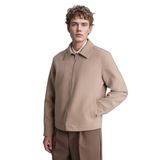 DeFacto Slim Fit Polo Yaka Astarlı Fermuarlı Mont, XL, Slim Fit Polo Yaka Astarlı Fermuarlı Mont, Bej-BG716, Erkek