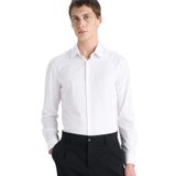 DeFacto Slim Fit Polo Yaka Basic Düz Uzun Kollu Gömlek, 2XL, F9884AX26SP, Beyaz-WT34, Erkek