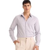 DeFacto Slim Fit Polo Yaka Basic Düz Uzun Kollu Gömlek, S, F9884AX26SP, Mor-PR307, Erkek