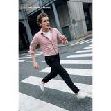 DeFacto Slim Fit Polo Yaka Basic Düz Uzun Kollu Gömlek, S, F9884AX26SP, Pembe-PN56, Erkek