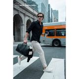 DeFacto Slim Fit Polo Yaka Basic Düz Uzun Kollu Gömlek, S, F9884AX26SP, Siyah-BK81, Erkek