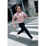 DeFacto Slim Fit Polo Yaka Basic Düz Uzun Kollu Gömlek, XL, F9884AX26SP, Pembe-PN56, Erkek