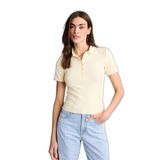 DeFacto Slim Fit Polo Yaka Fitilli Kaşkorse Tişört, 2XL, E6577AX26SP, Sarı-YL240, Kadın