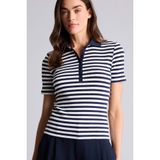 DeFacto Slim Fit Polo Yaka Kısa Kollu Lacivert Tişört, S, G8733AX26SP, Lacivert-NV251, Kadın