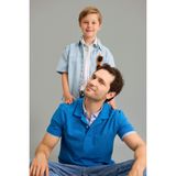DeFacto Slim Fit Polo Yaka Kısa Kollu Polo Tişört, L, D7665AX26SM, Mavi, Erkek