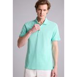 DeFacto Slim Fit Polo Yaka Kısa Kollu Polo Tişört, M, D7665AX26SM, Yeşil, Erkek