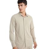 DeFacto Slim Fit Polo Yaka Pike Uzun Kollu Gömlek, S, F0337AX25AU, Gri-GR302, Erkek