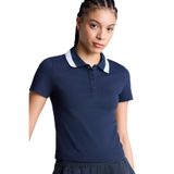 DeFacto Slim Fit Polo Yaka Sporcu Pike Kısa Kollu Lacivert Tişört, XS, H3265AX26SP, Lacivert-NV146, Kadın