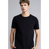 DeFacto Slim Fit Premium Kısa Kollu Tişört, L, G7690AX26SM, Siyah-BK81, Erkek
