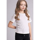 DeFacto Slim Fit Ribana Tişört Kız Çocuk G0932A826SM - Gri-GR421 - 7 - 8 Yaş