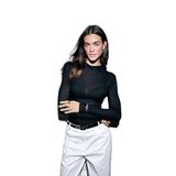 DeFacto Slim Fit Ribana Tişört Siyah, 2XL, G7804AX26SP, Siyah-BK81, Kadın