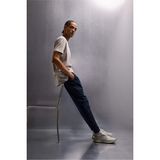 DeFacto Slim Fit Sporcu İnce Jogger Eşofman Altı Dar Kesim Fermuarlı Basic Standart Paça S3309AZ26SP - XL - Lacivert-NV253