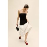 DeFacto Slim Fit Straplez Bürümcük Bluz, L, H1469AX26SP, Siyah-BK81, Kadın