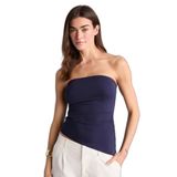 DeFacto Slim Fit Straplez Büzgülü Atlet, XXL, H3996AX26SM, Lacivert, Kadın