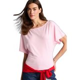 DeFacto Slim Fit Tek Omuzlu Kısa Kollu Tişört, 2XL, H7329AX26SM, Pembe-PN648, Kadın