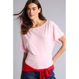 DeFacto Slim Fit Tek Omuzlu Kısa Kollu Tişört, L, H7329AX26SM, Pembe-PN648, Kadın