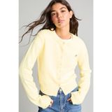 DeFacto Slim Fit Triko Basic Sarı Kadın Hırka E8236AX/YL238