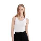 DeFacto Slim Fit U Yaka Basic Ribana Atlet Beyaz, S, C9826AXNS, Beyaz-WT34, Kadın