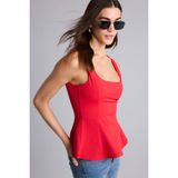DeFacto Slim Fit U Yaka Bürümcük Atlet, L, H3876AX26SM, Kırmızı, Kadın