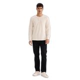 DeFacto Slim Fit Uzun Kollu Body, M, F8212AX26SP, Ekru, Erkek