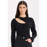 DeFacto Slim Fit Yarım Balıkçı Yaka Basic Fitilli Kaşkorse Tişört C8473AX24AU - Siyah-BK81