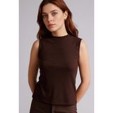 DeFacto Slim Fit Yarım Balıkçı Yaka Fitilli Kaşkorse Tunik, 3XL, G0050AX26SP, Kahve, Kadın