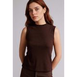 DeFacto Slim Fit Yarım Balıkçı Yaka Fitilli Kaşkorse Tunik G0050AX26SP - Kahve-BN207