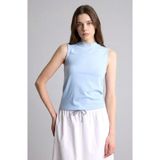 DeFacto Slim Fit Yarım Balıkçı Yaka Kısa Kollu Tunik H7684AX26SM - Mavi-BE773