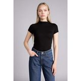 DeFacto Slim Fit Yarım Balıkçı Yaka Tişört E5906AX26SP - Siyah-BK81 - 2XL
