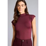 DeFacto Slim Fit Yarım Balıkçı Yaka Tişört G9197AX26SP - Bordo-BR304