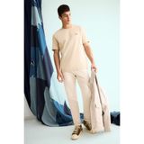 DeFacto Slim Tapered Fit Dar Kalıp Normal Bel Daralan Paça Jean Pantolon, 28/28, C9743AX24AU, Bej-BG714, Erkek