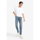 DeFacto Slim Tapered Fit Dar Kalıp Normal Bel Daralan Paça Jean Pantolon, 32/28, G1300AX25AU, İndigo-NM84, Erkek