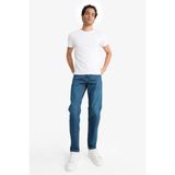 Defacto Slim Tapered Fit Dar Kalıp Normal Bel Daralan Paça Jean Pantolon, 32/30, G1307AX25AU, Mavi, Erkek
