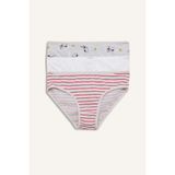 DeFacto Snoopy Baskılı Penye 3'lü Slip Külot Kız Çocuk, 3/4 Yaş (104 cm), H0183A826SP, Beyaz, kız-çocuk