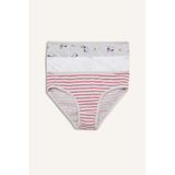 DeFacto Snoopy Baskılı Penye 3'lü Slip Külot Kız Çocuk, 9/10 Yaş (140cm), H0183A826SP, Beyaz, kız-çocuk