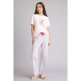 DeFacto Snoopy Regular Fit Kısa Kollu 2'li Pijama Takımı, L, G8320AX26SP, Gri-GR93, kadın