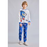 DeFacto Sonıc the Hedgehog Baskılı Uzun Kollu Üst Jogger Fit Alt 2'li Pijama Takımı Erkek Çocuk I1682A826AU