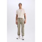 DeFacto Sporcu Jogger Eşofman Altı Slim Fit Dar Kesim Dokuma Kargo Cepli Standart Paça D3884AX24WN