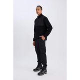 Defacto Sporcu Jogger Eşofman Altı Slim Fit Dar Kesim Dokuma Kargo Cepli Standart Paça, S, D3884AX24WN, Siyah, Erkek