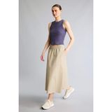 DeFacto Standart Fit Basic Beli Lastikli Dokuma Midi Etek I0233AX26SM - Gri-GR207